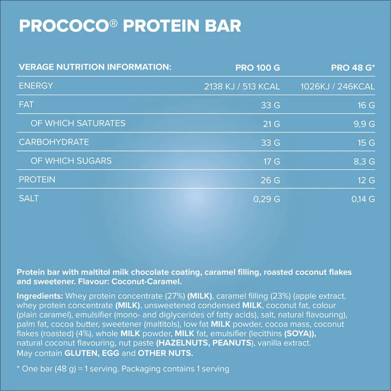 Prococo® (24x48g) - Coconut Caramel