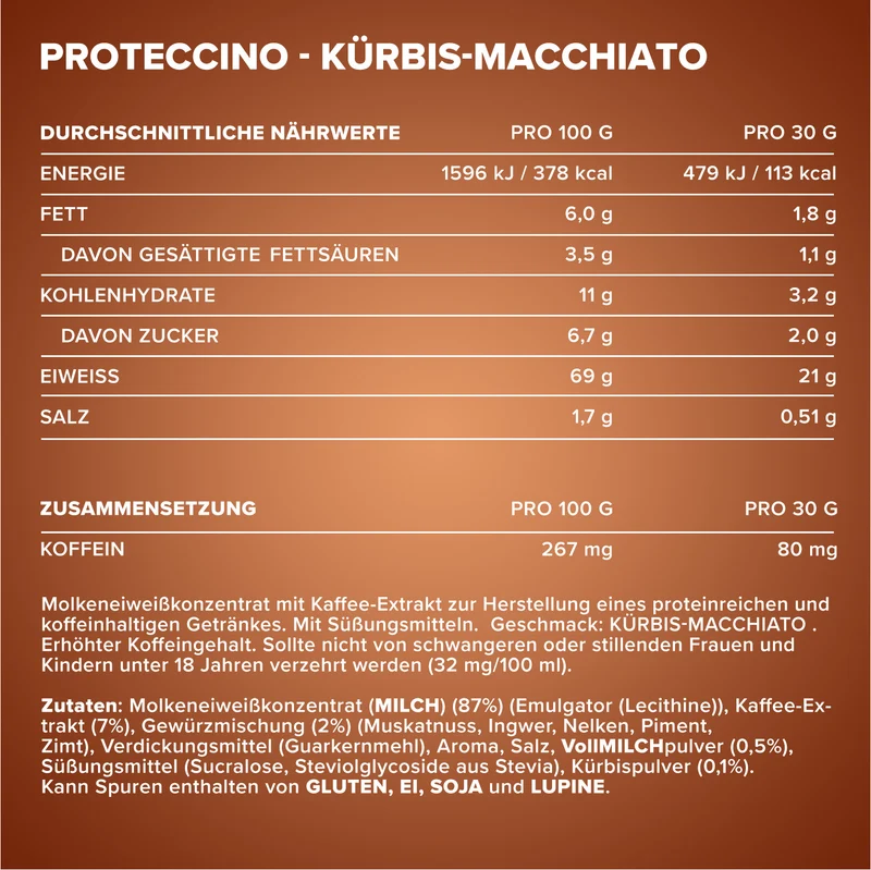 Proteccino (500g) - Pumpkin Spice Macchiato