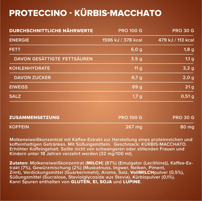Proteccino (500g) - Pumpkin Spice Macchiato