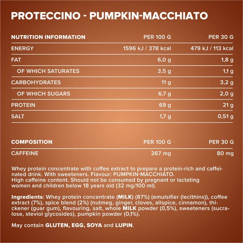 Proteccino (500g) - Pumpkin Spice Macchiato