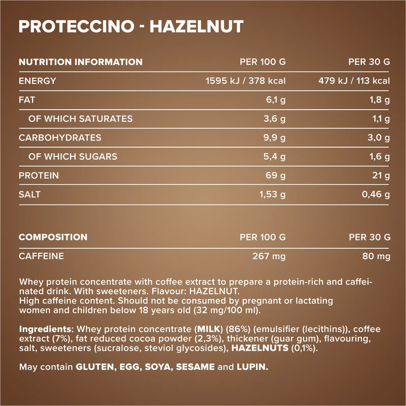 Proteccino (500g) - Hazelnut Mocha