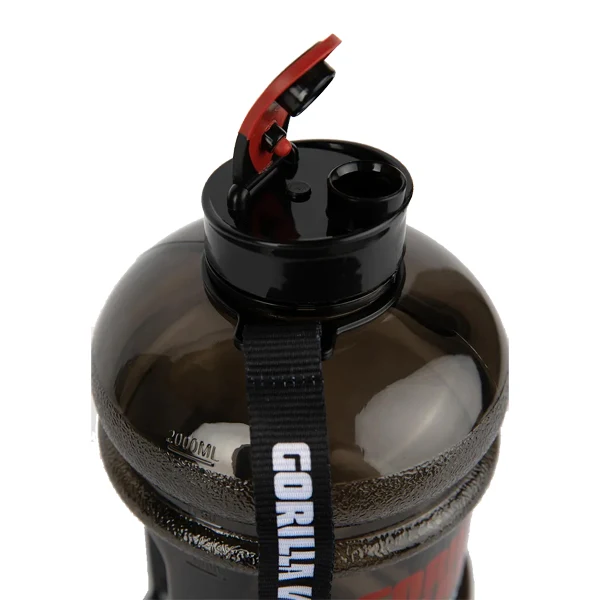 Gorilla Wear WATER BOTTLE Black Transparent, Inhalt 2200 ml