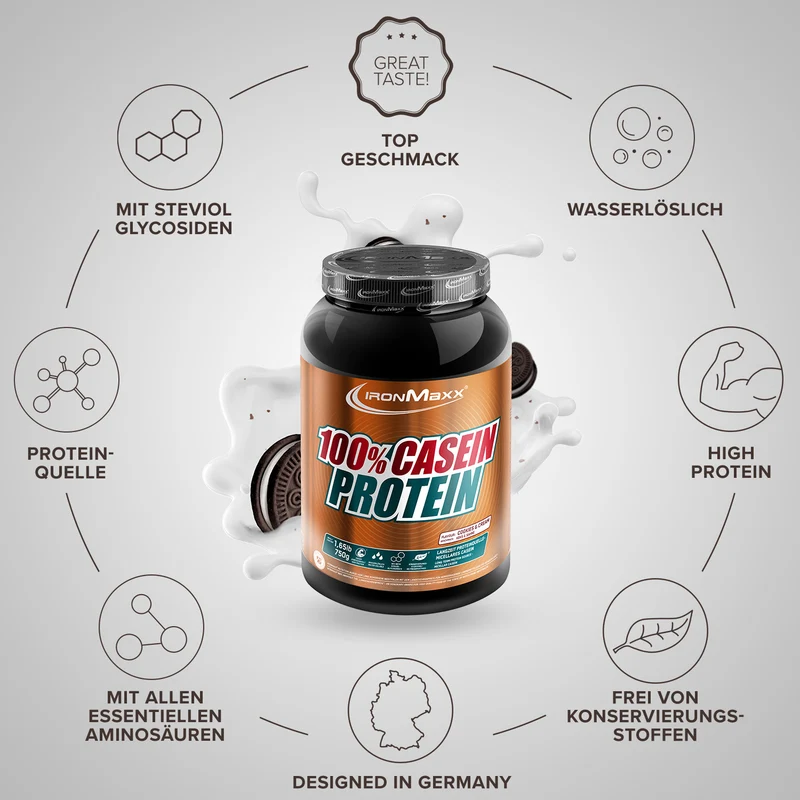 100% Casein Protein (750g) - Cookies and Cream