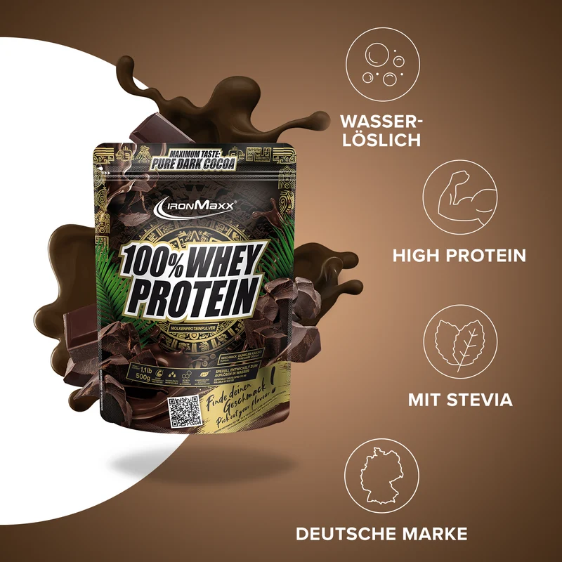100% Whey Protein (500g) - Pure Dark Cocoa