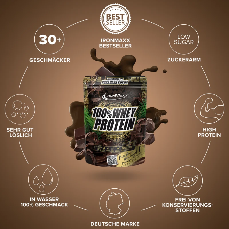 100% Whey Protein (500g) - Pure Dark Cocoa