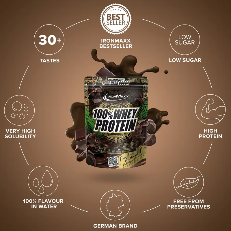 100% Whey Protein (500g) - Pure Dark Cocoa