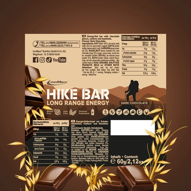 Hike Bar (60g) - Dark Chocolate