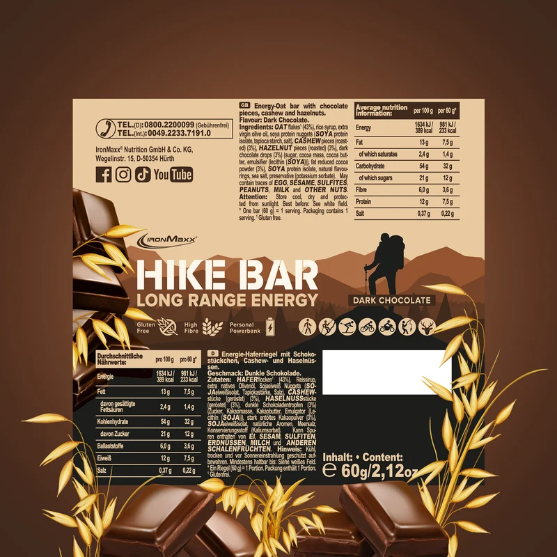Hike Bar (60g) - Dark Chocolate