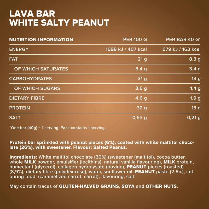 Lava Bar Protein Riegel (40g) - White Salty Peanut