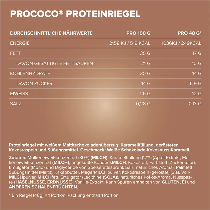 Prococo® (48g) - White Choc Coconut Caramel