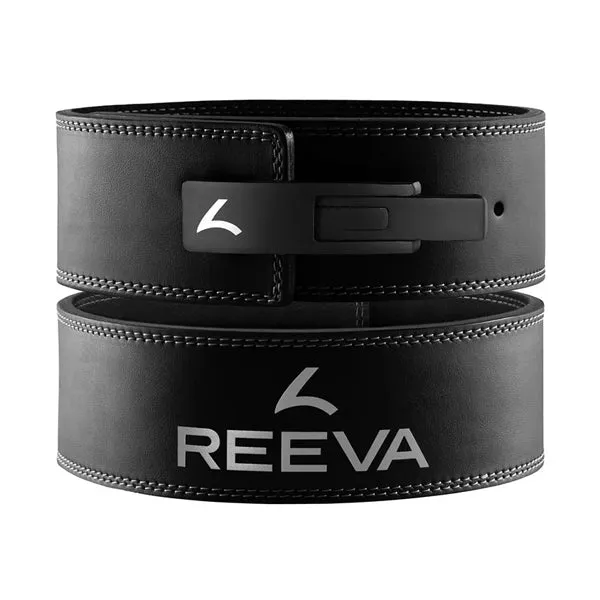 Reeva MICROFIBER POWERLIFTING GÜRTEL SCHNALLE 10 MM, Black