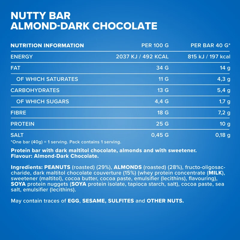 Nutty Bar (40g) - Dark Chocolate Nut