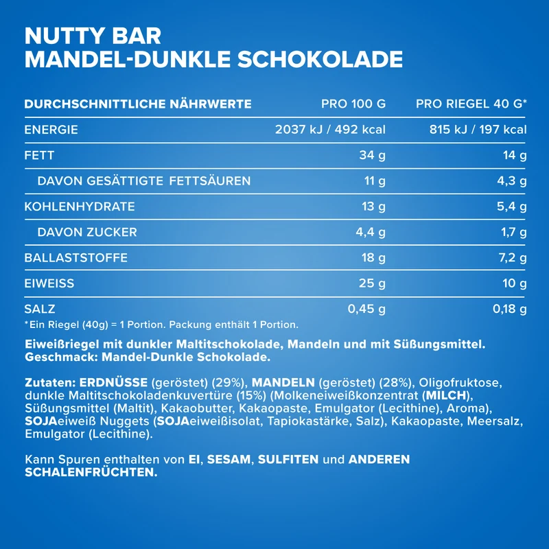 Nutty Bar (40g) - Dark Chocolate Nut