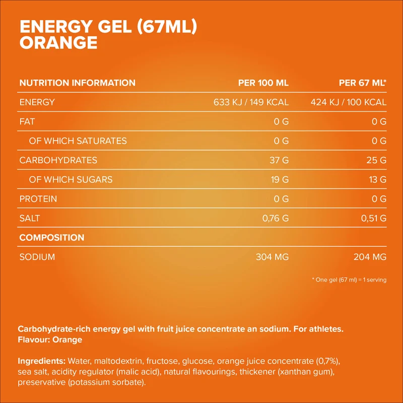 Hydro Energy Gel (67ml) - Orange