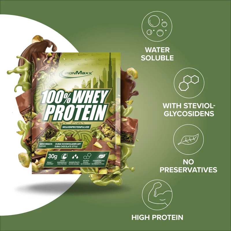 100% Whey Protein (30g) - Dubai Chocolate Style