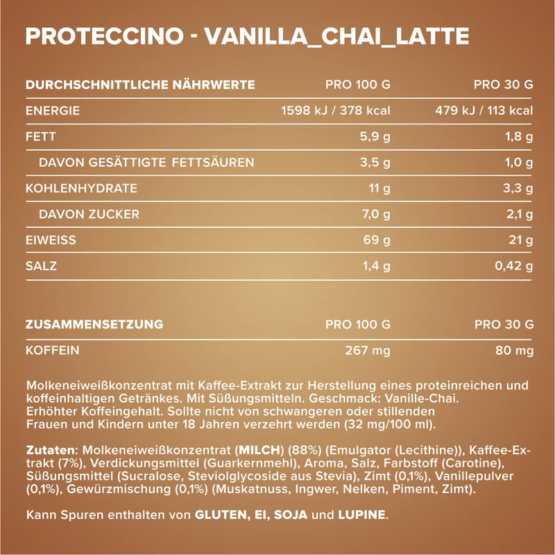 Proteccino (500g) - Vanilla Chai Latte