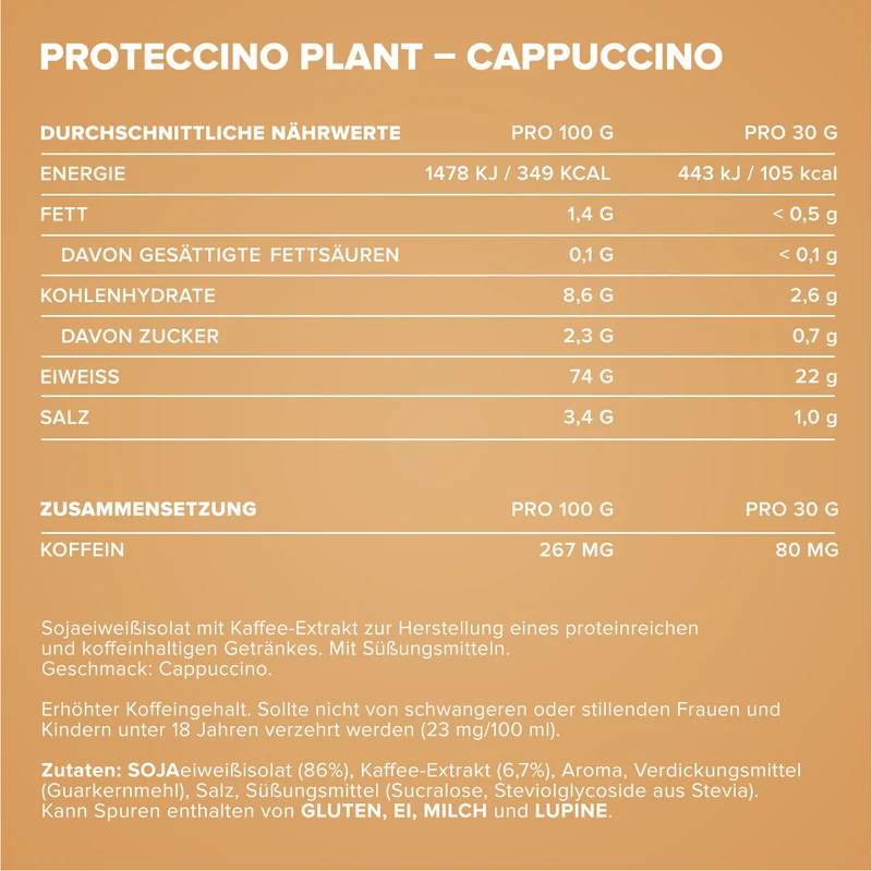 Proteccino Plant (500g) - Cappuccino