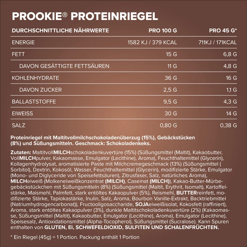 Prookie (24x45g) - Chocolate Cookie