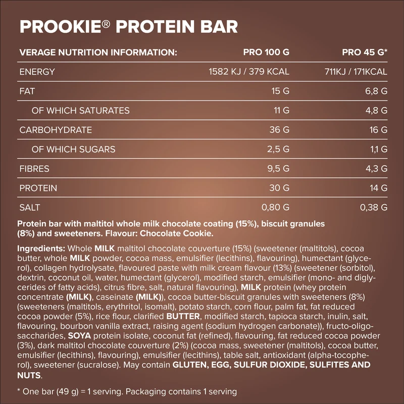 Prookie (24x45g) - Chocolate Cookie