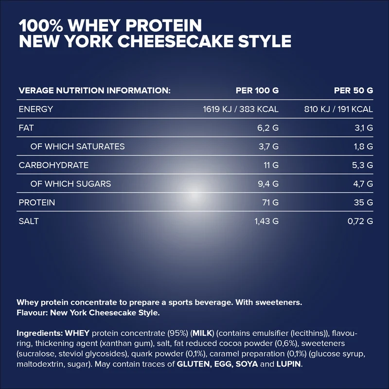 100% Whey Protein (500g) - New York Cheesecake Style (Special Edition)