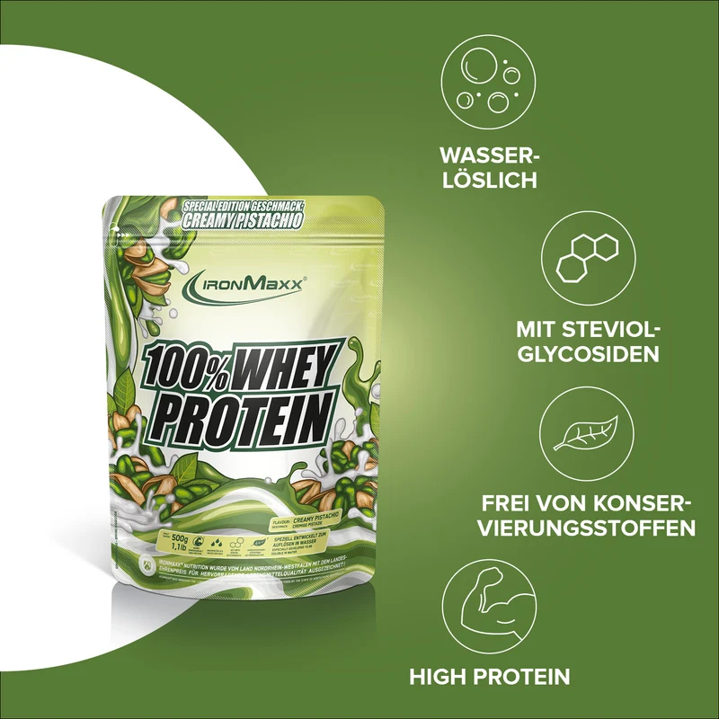 100% Whey Protein (500g) - Creamy Pistazie (Special Edition)