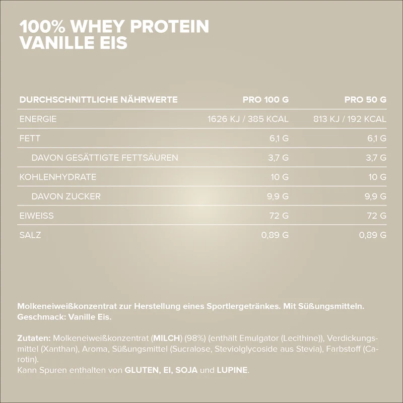 100% Whey Protein (900g) - Vanilla Ice Cream