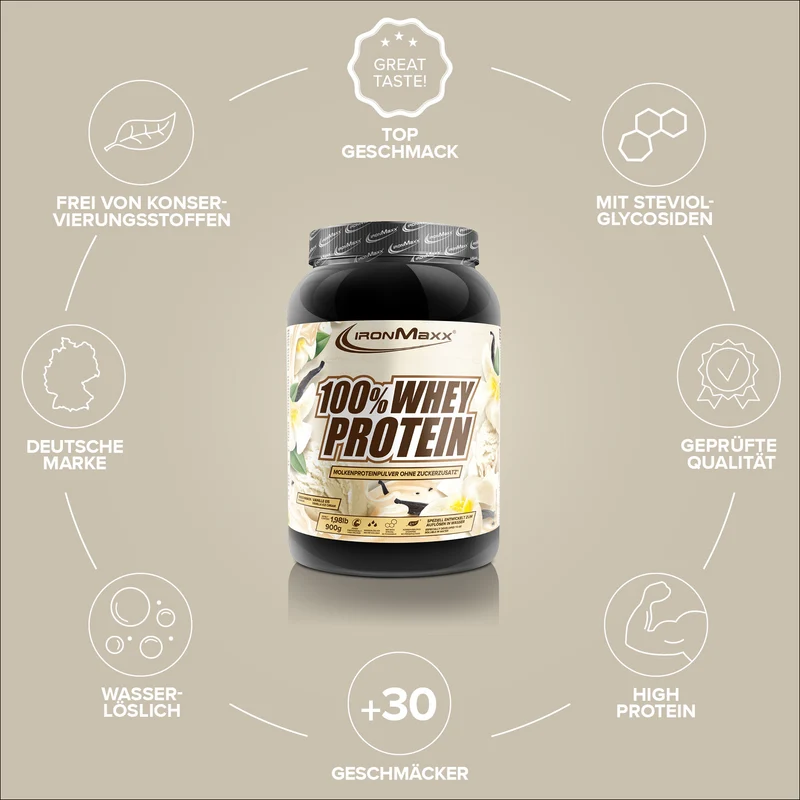 100% Whey Protein (900g) - Vanilla Ice Cream