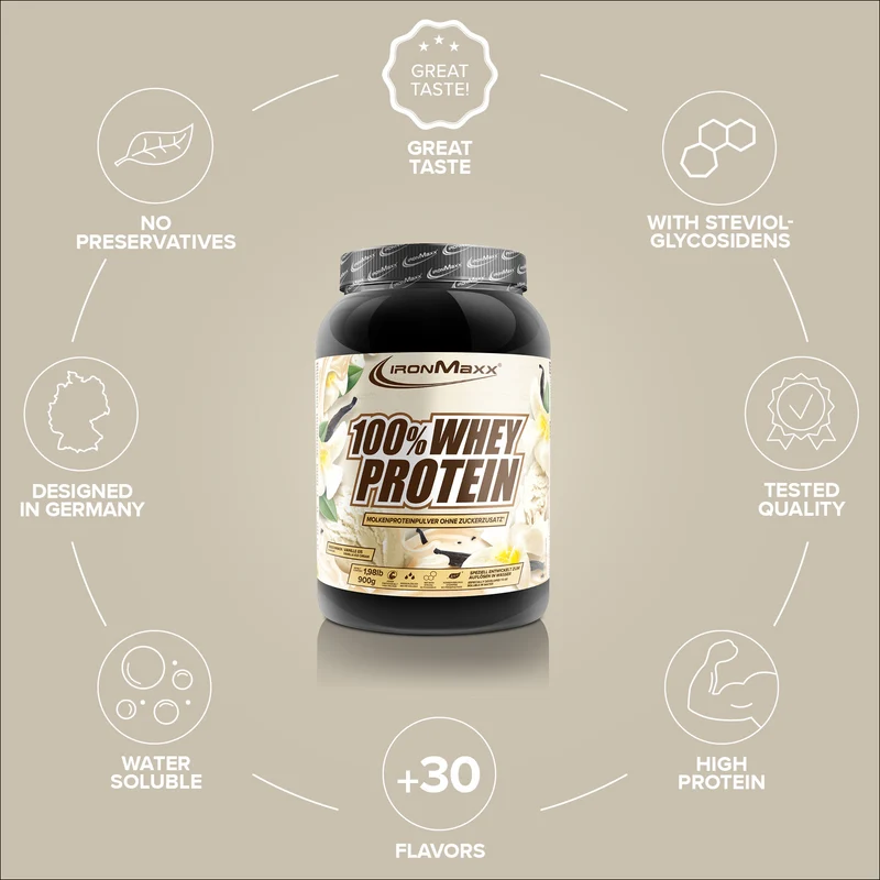 100% Whey Protein (900g) - Vanilla Ice Cream