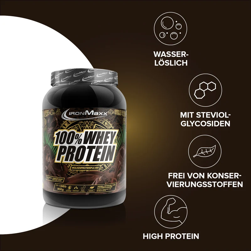 100% Whey Protein (900g) - Pure Dark Cocoa