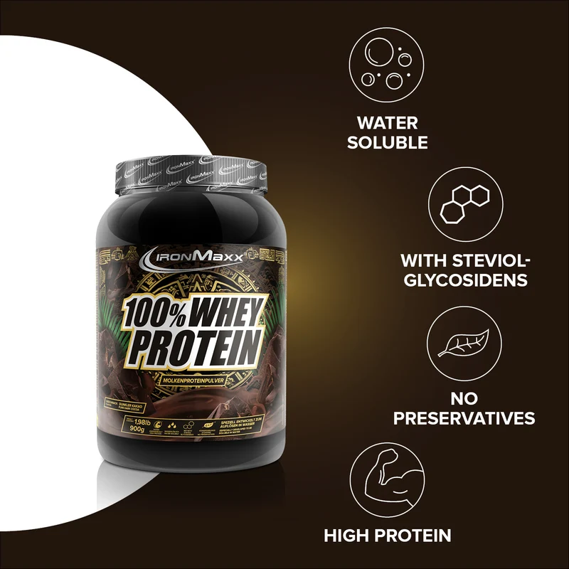 100% Whey Protein (900g) - Pure Dark Cocoa
