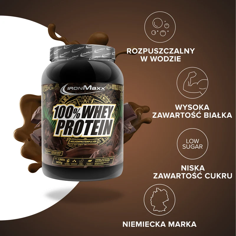 100% Whey Protein (900g) - Pure Dark Cocoa