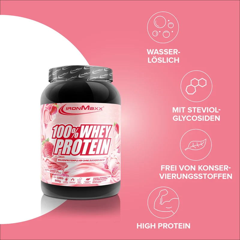 100% Whey Protein (900g) - Strawberry Ice Cream