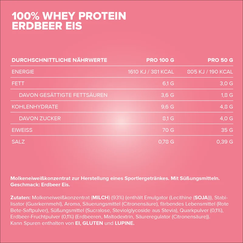 100% Whey Protein (900g) - Strawberry Ice Cream
