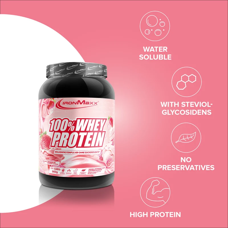 100% Whey Protein (900g) - Strawberry Ice Cream