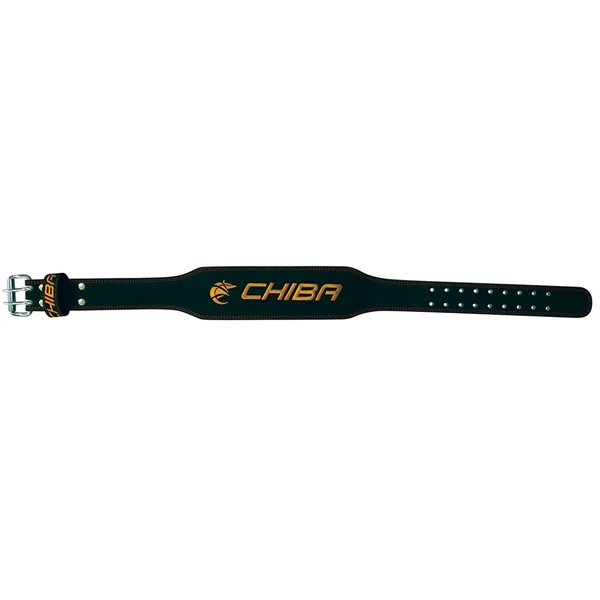 Chiba FITNESS LEDERGÜRTEL, Black/Logo Gold
