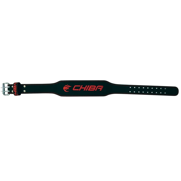 Chiba FITNESS LEDERGÜRTEL, Black/Logo Red