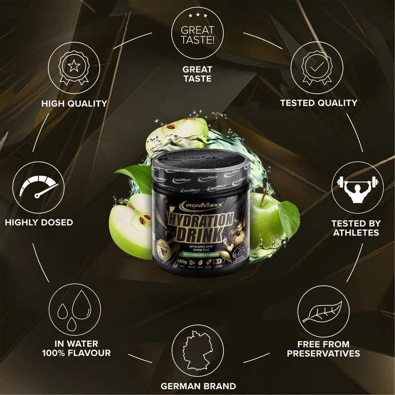 Hydration Drink Pulver Marin Čilić (480g) - Sour Green Apple