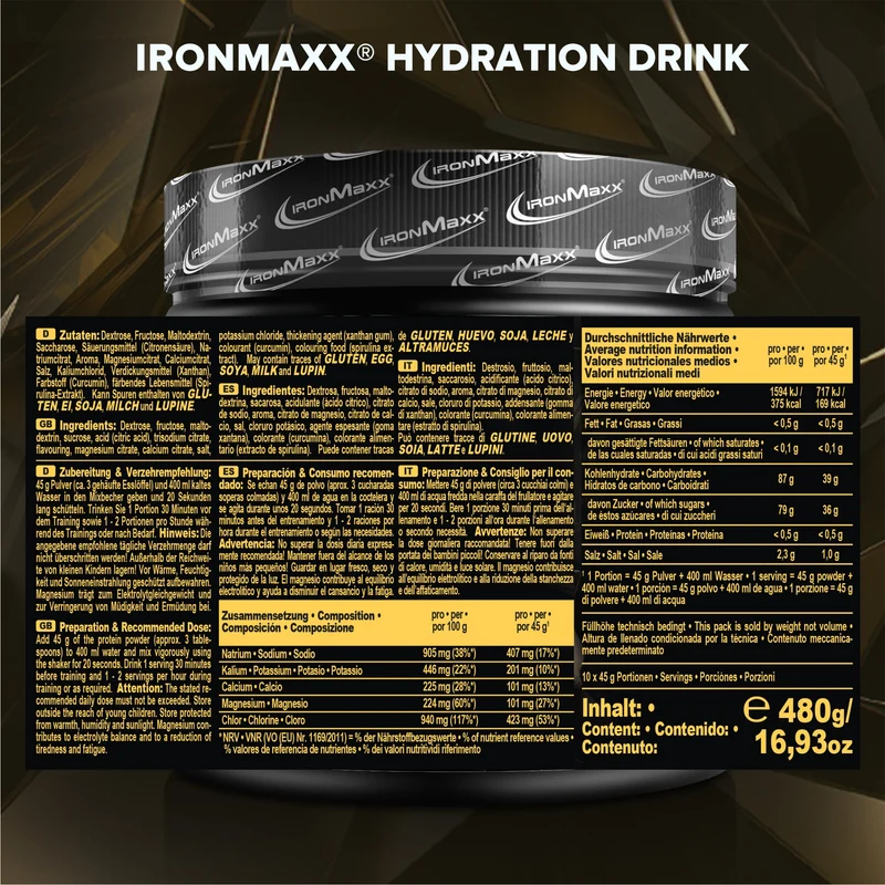 Hydration Drink Pulver Marin Čilić (480g) - Sour Green Apple