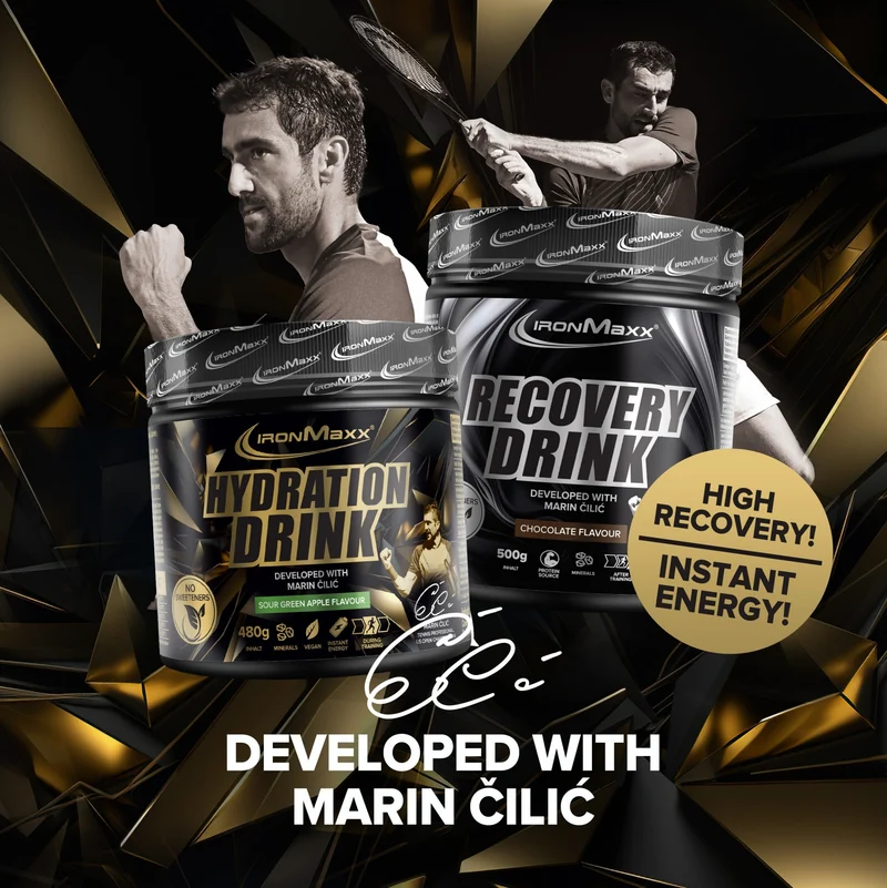 Hydration Drink Pulver Marin Čilić (480g) - Sour Green Apple