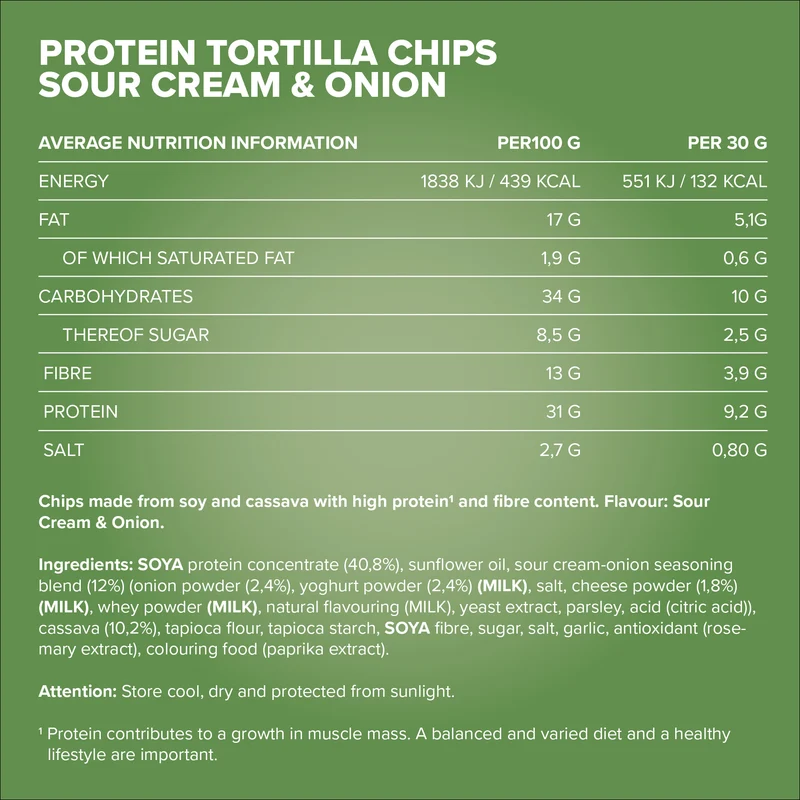 Protein Tortilla Chips 2.0 (60g) - Sour Cream & Onion