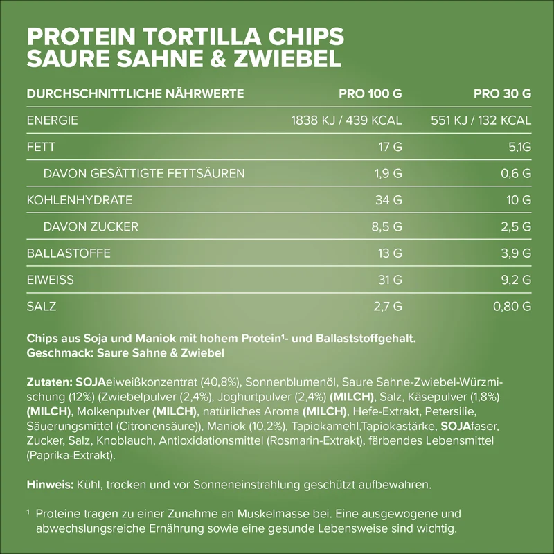 Protein Tortilla Chips 2.0 (60g) - Sour Cream & Onion