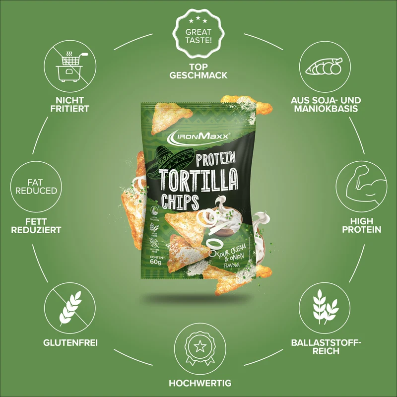 Protein Tortilla Chips 2.0 (60g) - Sour Cream & Onion