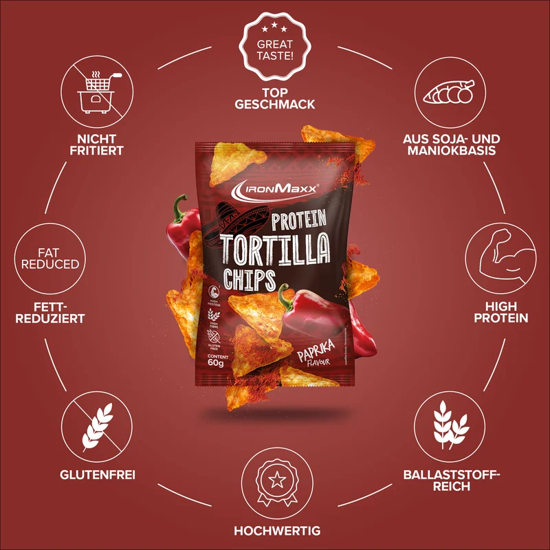 Protein Tortilla Chips 2.0 (60g) - Paprika