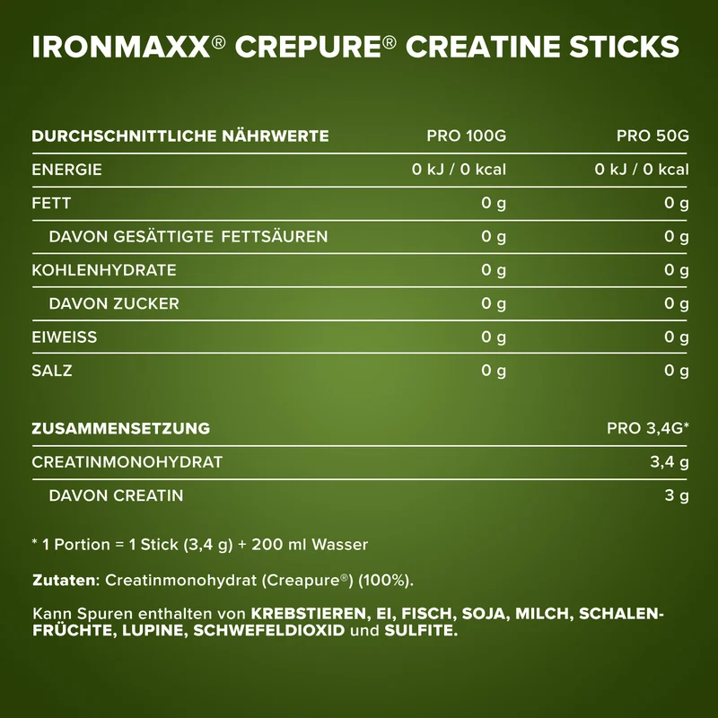 Creatine Creapure® Sticks (30x3,4g)