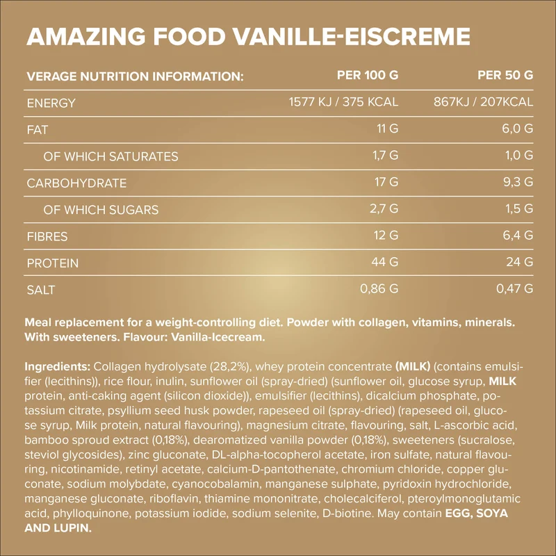 Amazing Food (330g) - Vanilla Ice Cream