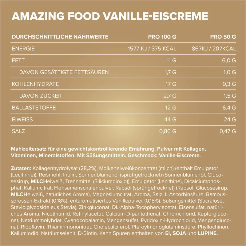 Amazing Food (330g) - Vanilla Ice Cream