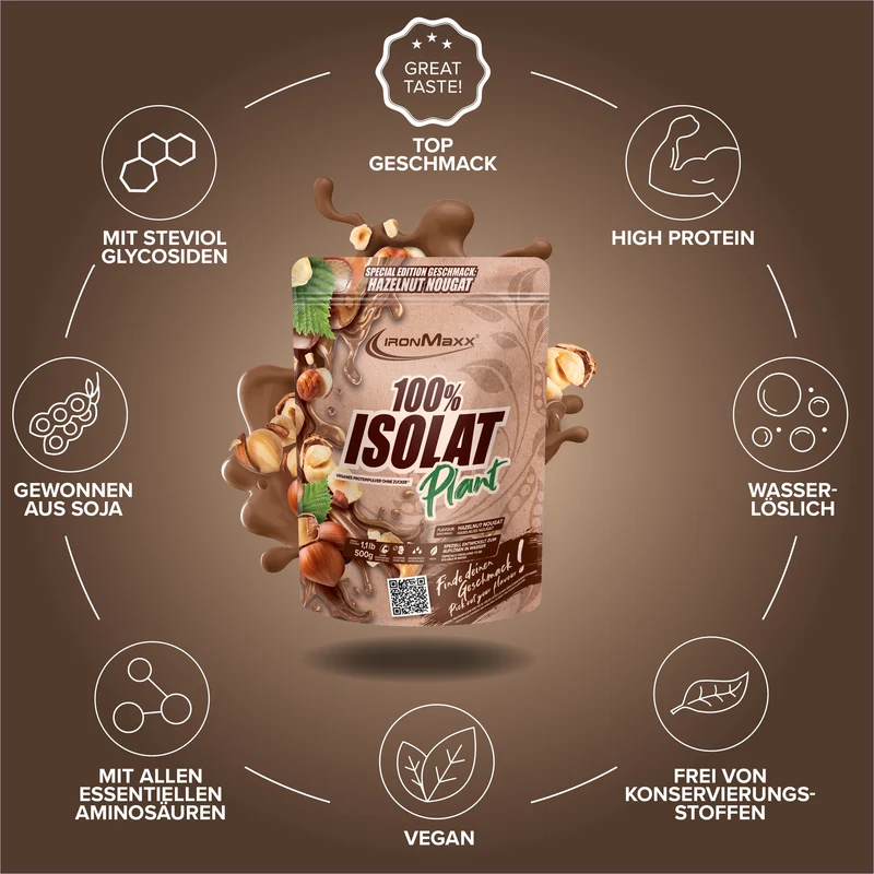 100% Isolat Plant (500g) - Hazelnut Nougat
