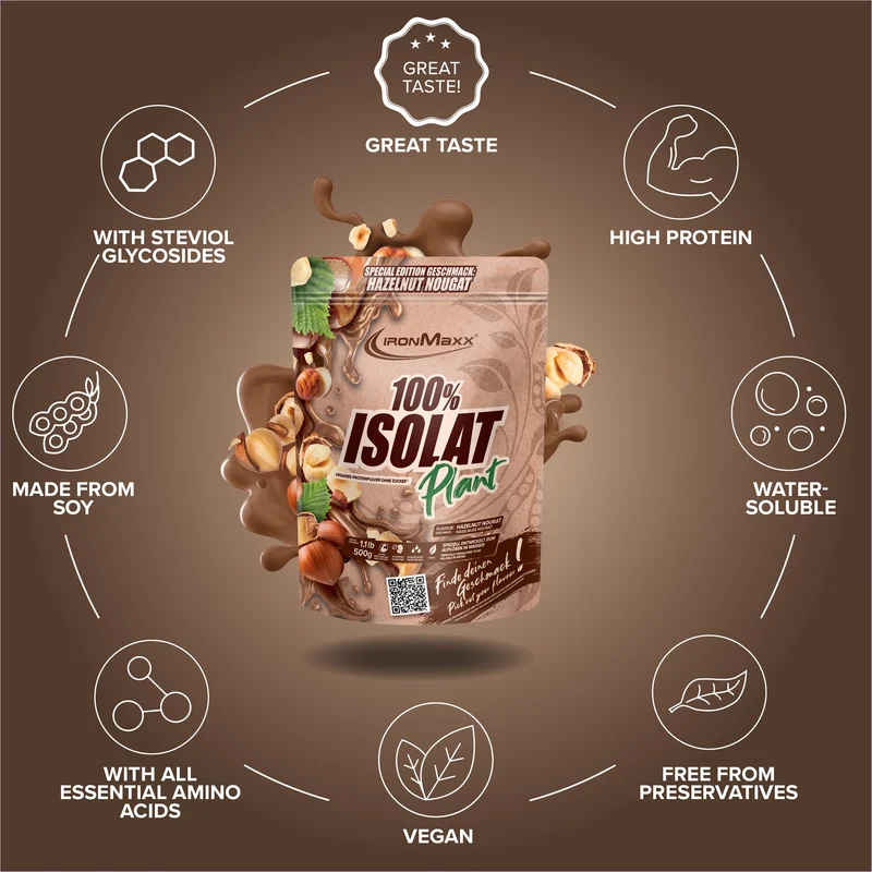100% Isolat Plant (500g) - Hazelnut Nougat