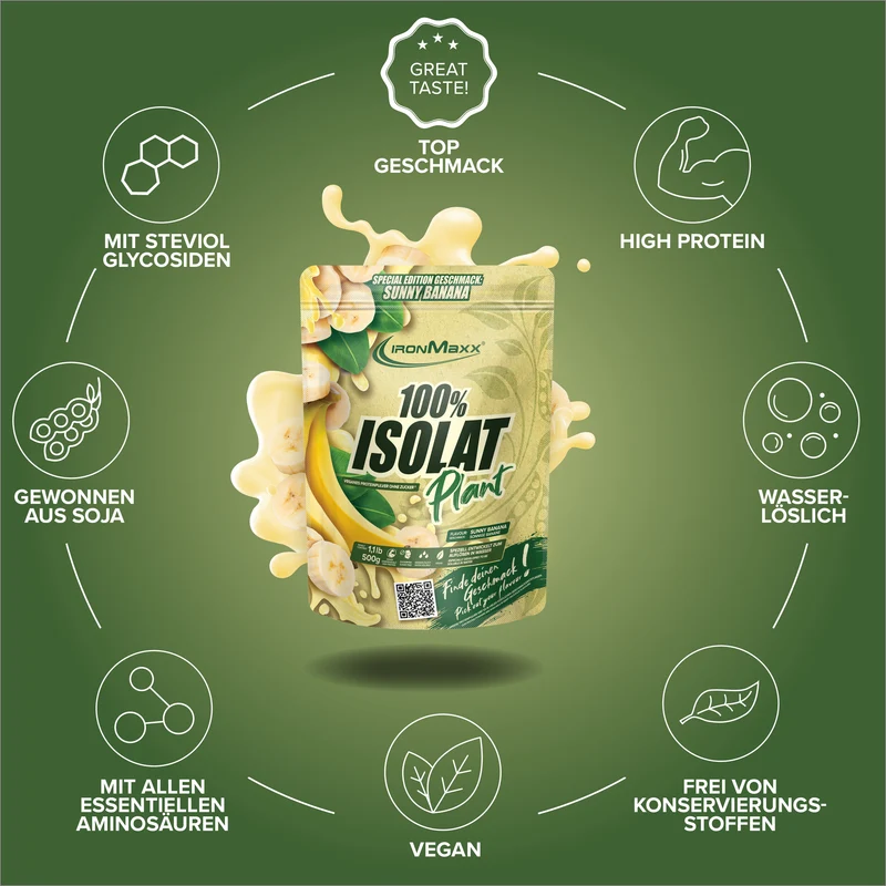100% Isolat Plant (500g) - Sunny Banana