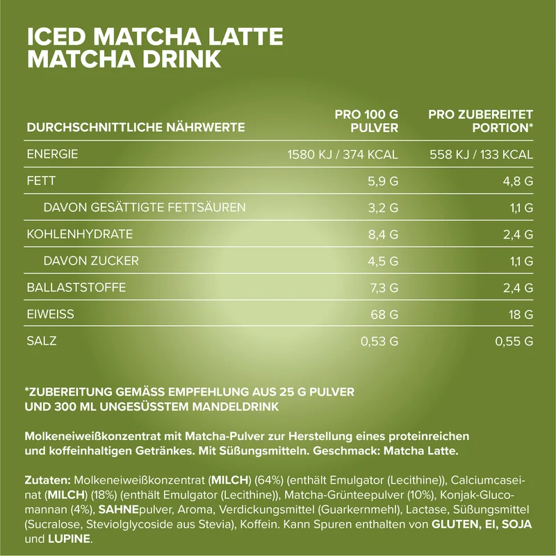 Iced Matcha Latte (400g) - Matcha